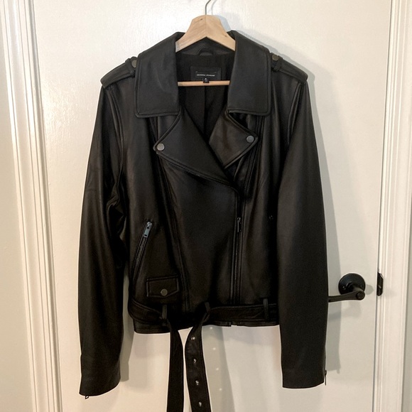 NWOT Universal Standard Leather Moto Jacket Black Size M - Picture 3 of 11